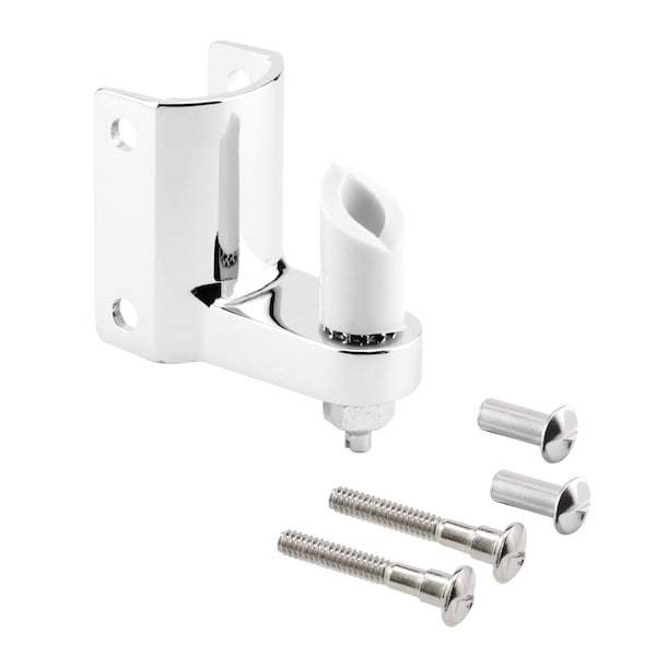 Post Mounted Gravity Pivot Hinge, 1-1/4 in., Zamak, Chrome, 5/8 in. Pintle, Bottom (Single Pack)